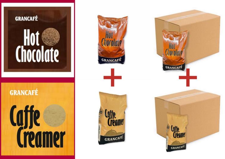 1313-1623 instant italpor csomag: 1313 GRAN Choco 10 Red - Forró csokoládé instant italpor + 1623 GRANCAFÉ Kávékrémpor RED  - együtt kedvezőbb áron