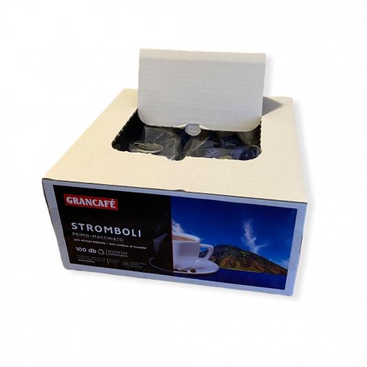 STROMBOLI primo macchiato 60% African Robusta - 40% Arabica of Ecuador MEGAPACK – Nespresso® kompatibilis kávékapszula 100 db MEGAPACK 